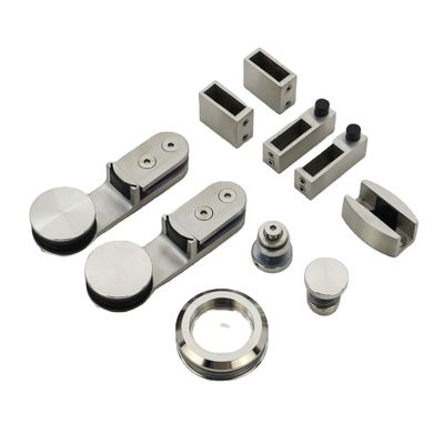 Hardware di porta scorrevole senza telaio di vetro in design minimalista con spessore di 10 mm