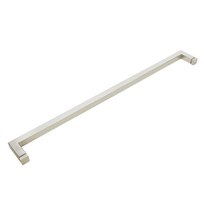 203*203mm Porta scorrevole in vetro per hotel Porta scorrevole in vetro nera lunga maniglia per doccia unilaterale