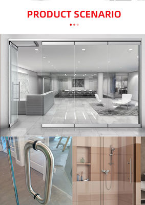 Hotel Bagno Doccia Porta in vetro Maniglia di porta in acciaio inox 304 Maniglia di porta in vetro