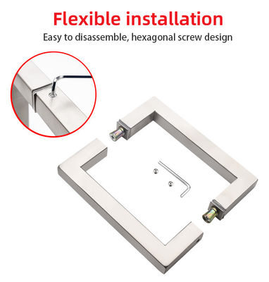 Moderno design porta in vetro inossidabile maniglia per Back To Back Building Standard interno