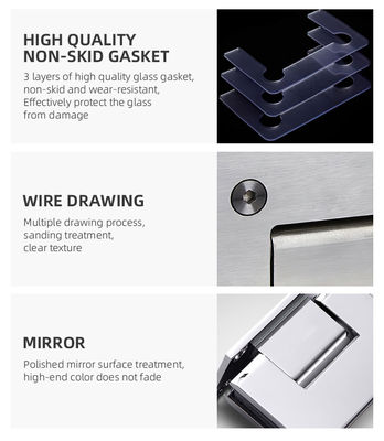 Moderno stile di design SS304 Soft Chiudi Della doccia Cerniera per H 90 gradi Bagno Porta in vetro