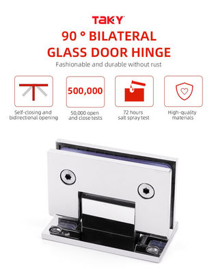 304 in acciaio inossidabile vetro a parete Hardware mandibola cerniera argento rivestimento muro