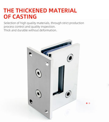 304 in acciaio inossidabile vetro a parete Hardware mandibola cerniera argento rivestimento muro