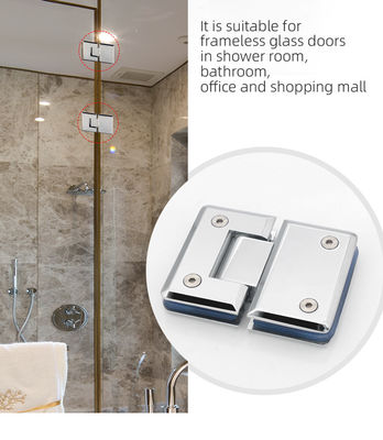 Moderno design 304 in acciaio inossidabile vetro a cerniera di vetro 180 gradi porta del bagno pinza