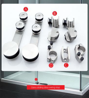 Hardware scorrevole per schermo di vetro per bagno funzionale con telaio in acciaio inossidabile 304
