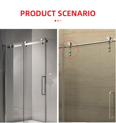Hardware scorrevole per schermo di vetro per bagno funzionale con telaio in acciaio inossidabile 304