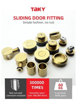 Arredate il vostro bagno con armature per porte scorrevoli senza cornice di colore oro