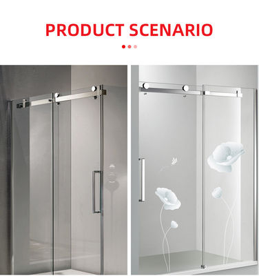 Moderna porta scorrevole della doccia con sistema di porta scorrevole in vetro a chiusura morbida Kit hardware