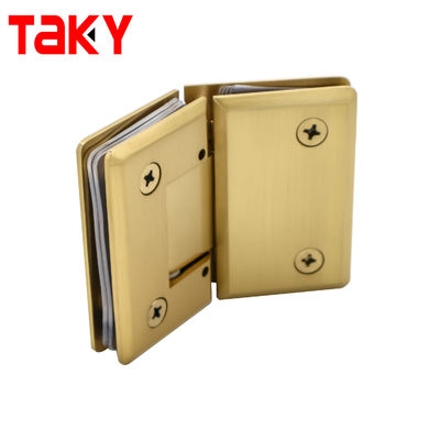 Square 135 Degree Gold Plated Glass to Glass Shower Screen Hinge