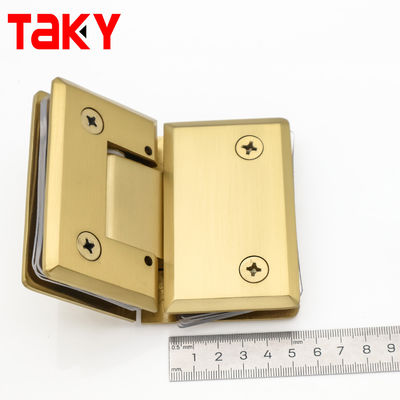 Square 135 Degree Gold Plated Glass to Glass Shower Screen Hinge
