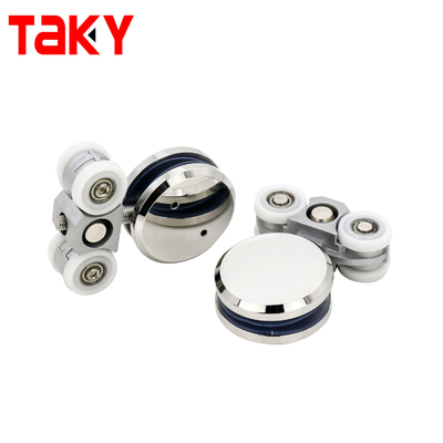 Rullo per porta scorrevole in vetro per impieghi gravosi, capacità di carico 50 kg+