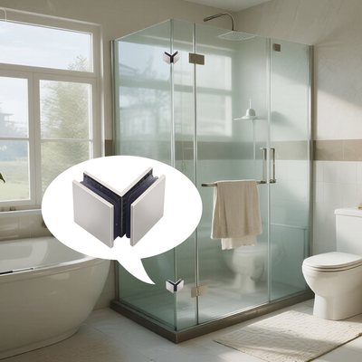 304 acciaio inossidabile 90 gradi senza cornice di vetro