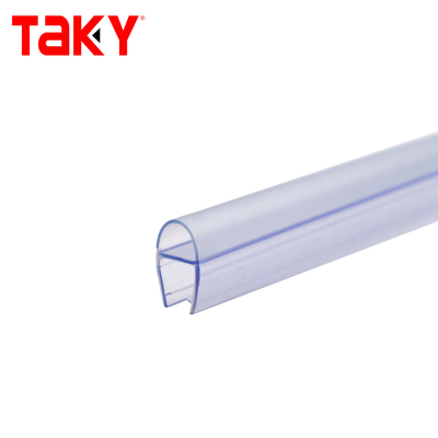 Striscia di tenuta per porta doccia in PVC trasparente 10mm Trasparente Nero