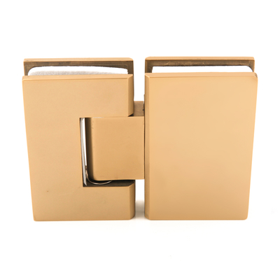 Porta doccia dorata in acciaio inossidabile da 180 gradi di cerniera di vetro quadrata