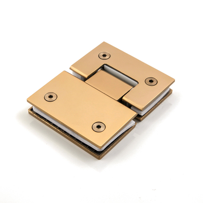 Porta doccia dorata in acciaio inossidabile da 180 gradi di cerniera di vetro quadrata