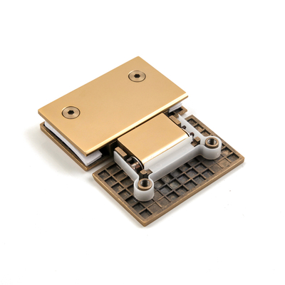 Porta doccia dorata in acciaio inossidabile da 180 gradi di cerniera di vetro quadrata