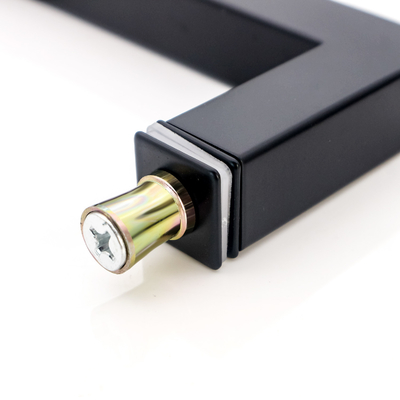 Maniglia per porta in vetro con tubo quadrato nero opaco in acciaio inossidabile 304