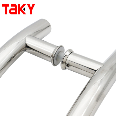 Tubo rotondo in acciaio inossidabile tipo trappola porta scorrevole in vetro scorrevole