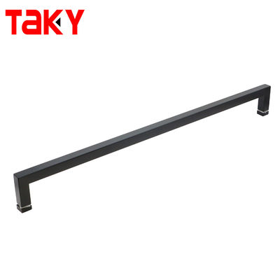 Bagno inossidabile in acciaio nero quadrato nero latellicola da asciugamano manico a traino