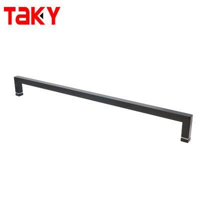 Bagno inossidabile in acciaio nero quadrato nero latellicola da asciugamano manico a traino