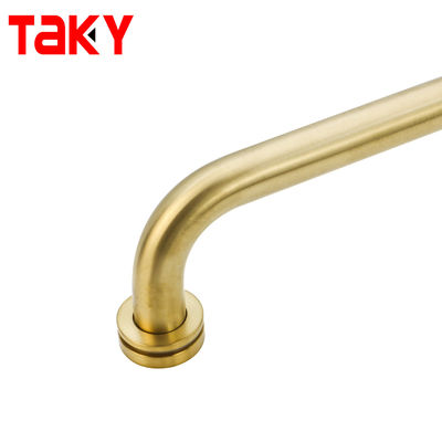 Maniglia per porta in vetro per doccia in acciaio inossidabile su un lato in oro di nuovo stile