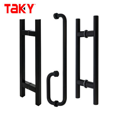 Prezzo buono Manicotti per porte e finestre 304 in acciaio inossidabile matt nero colore quadrato tubo di vetro Manicotti per porte in linea