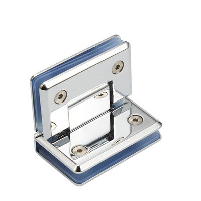 Prezzo buono Cerniere e pinze di vetro di finitura cromata per pareti divisorie di bagno senza cornice per lavori pesanti in linea