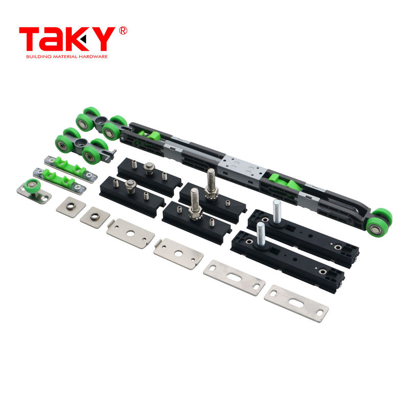 Ferramenta di rotelle scorrevoli per armadietti Long Life Double Soft Closing Door Pulley Damper Rollers