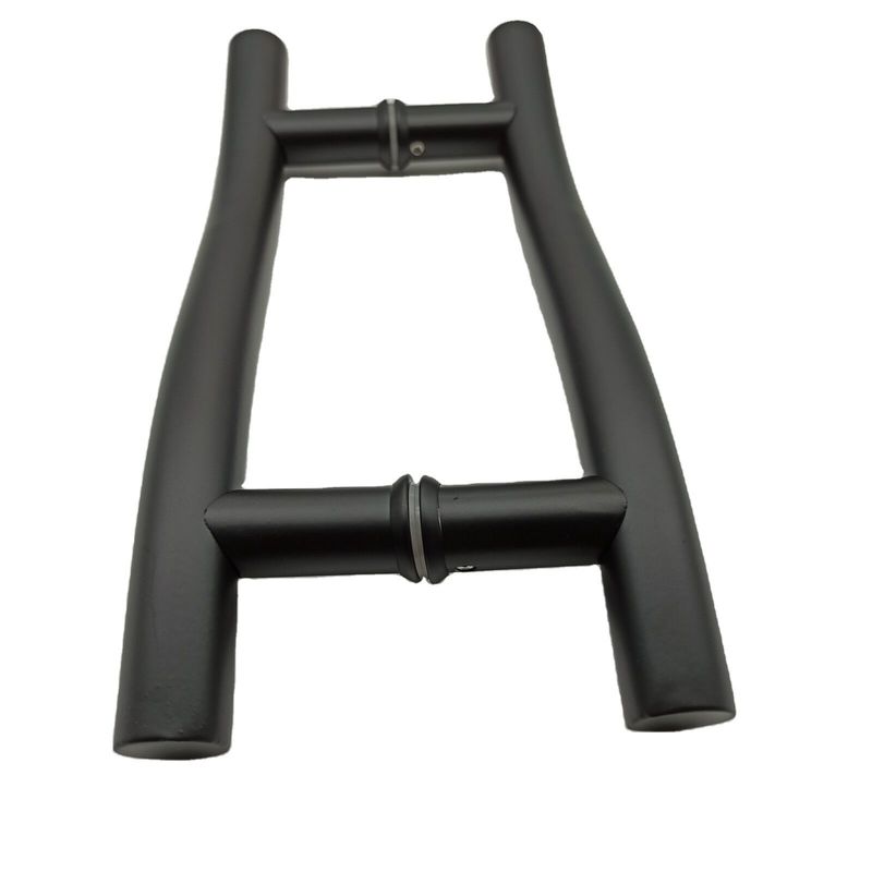 Manicotti per porte e finestre 8 pollici Manicotti per porte in vetro nero in acciaio inossidabile 304