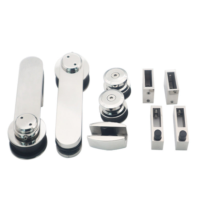 Acciaio inossidabile doppia porta cabina laterale accessori quadrati stabilizzante bar doccia scorrevole