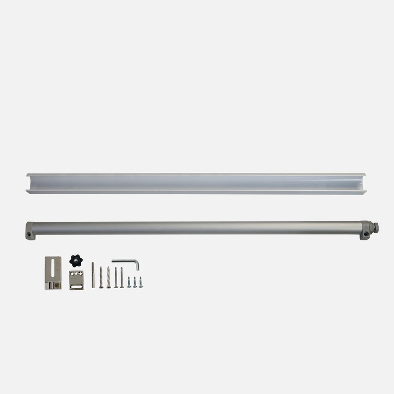 30-80 kg Stampa d'argento Porta scorrevole in vetro senza cornice Chiusura automatica Pneumatica