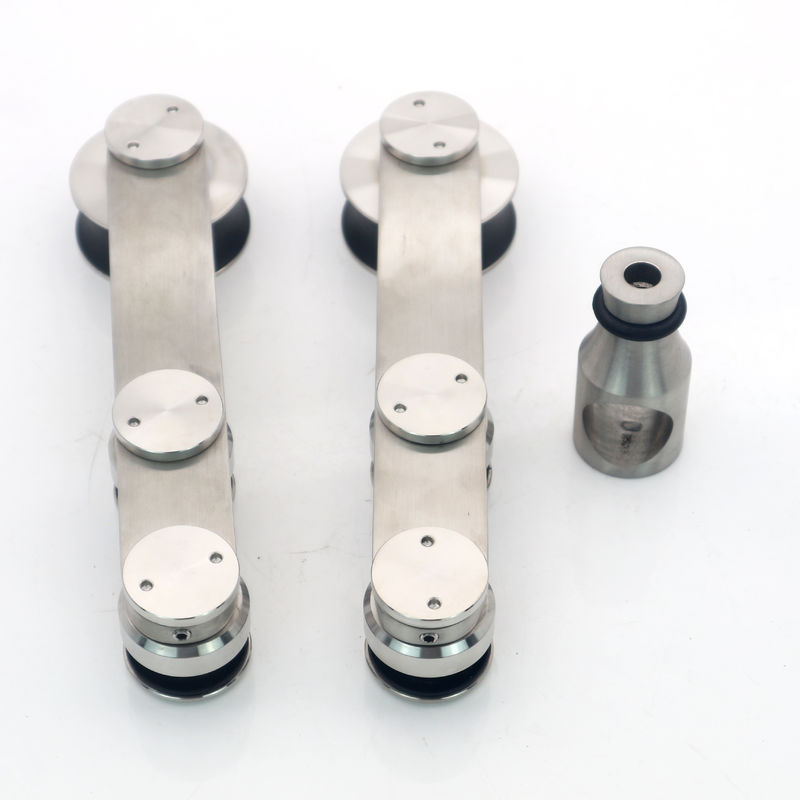 Hardware per il sistema di porte scorrevoli in piastra cromata per cassa doccia in vetro senza cornice di legno