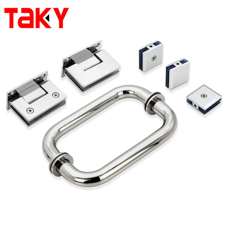 1.0mm Spessore del tubo Acciaio inossidabile Tipo D Porta di vetro Maniglia di tiro per doccia dell' hotel