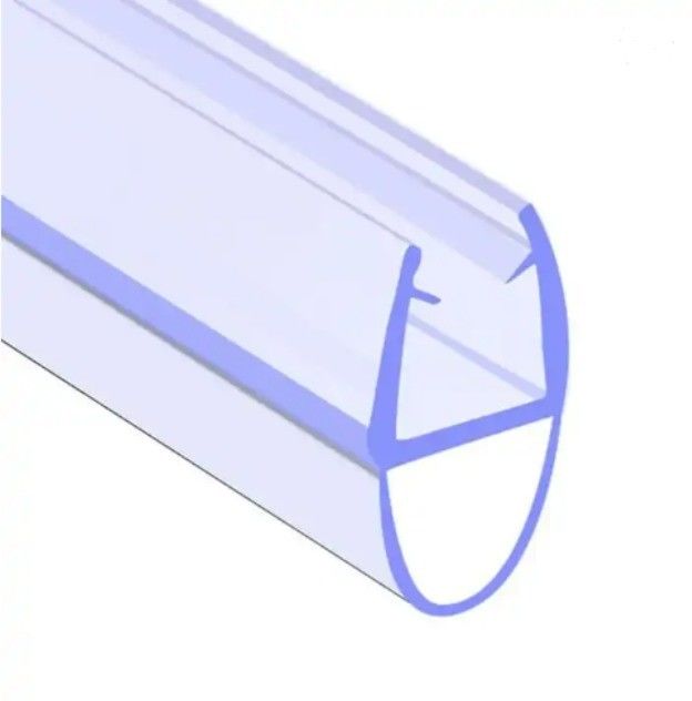 6-12mm Porta doccia in vetro trasparente Spazzola strisce impermeabili con funzione di sollevamento lungo