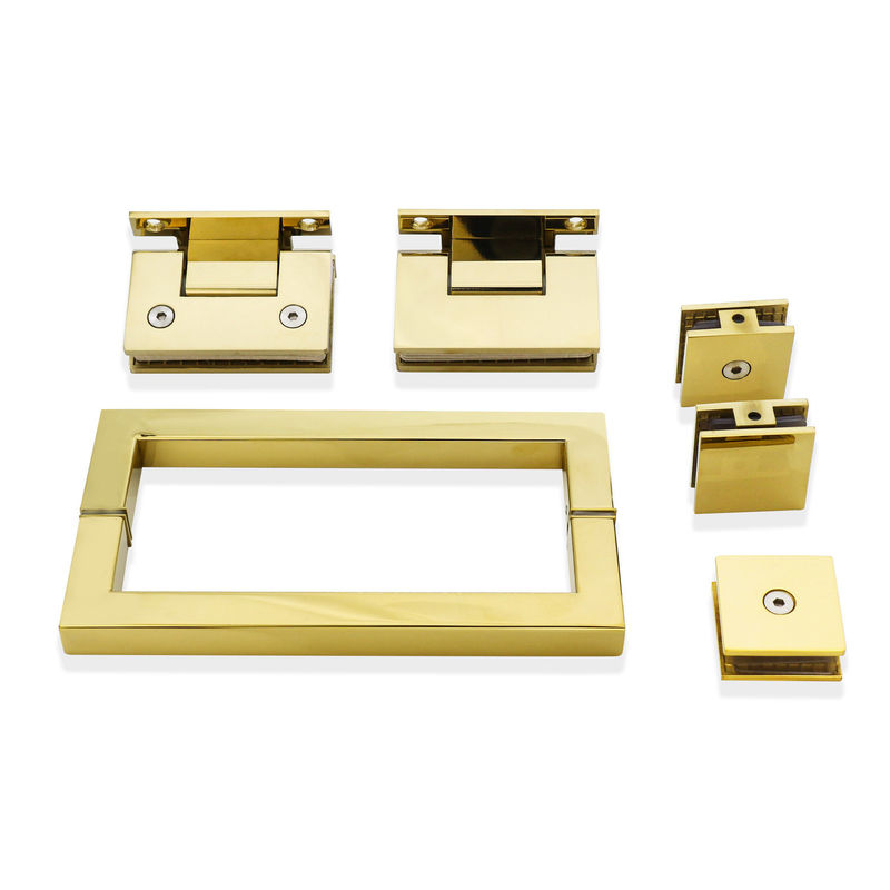 Kit doccia in acciaio inossidabile con accessori per hardware in oro