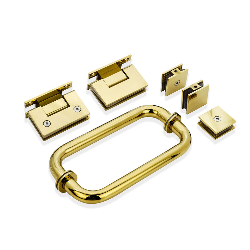 Pulito Nickel Finish Stainless Steel Bagno doccia e Kit di pinza di vetro per porta di vetro