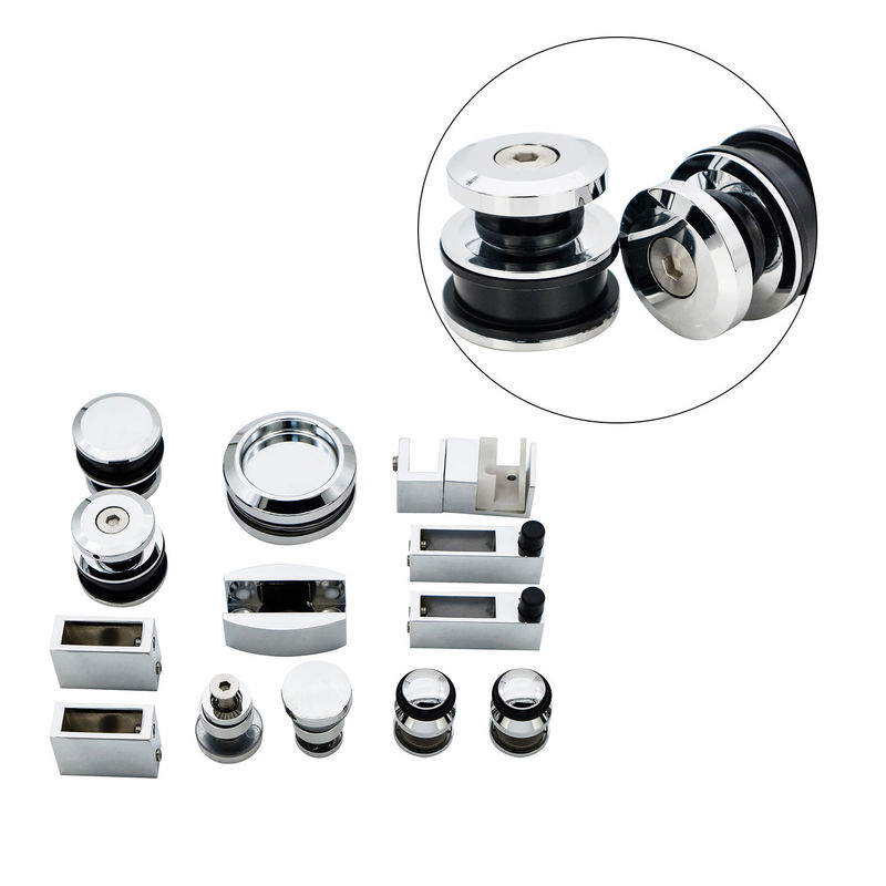 Hardware per il sistema di porte scorrevoli in acciaio inossidabile di design moderno per vetro sicuro di 10-12 mm di spessore
