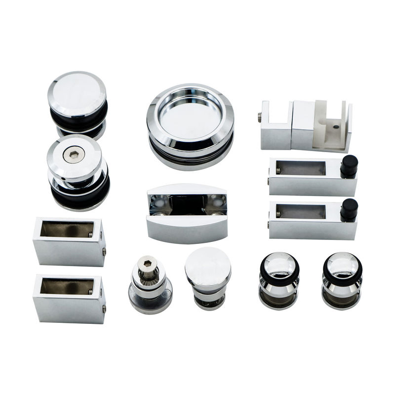 Kit di attrezzature per porte di vetro eleganti e eleganti per il moderno sistema scorrevole del bagno