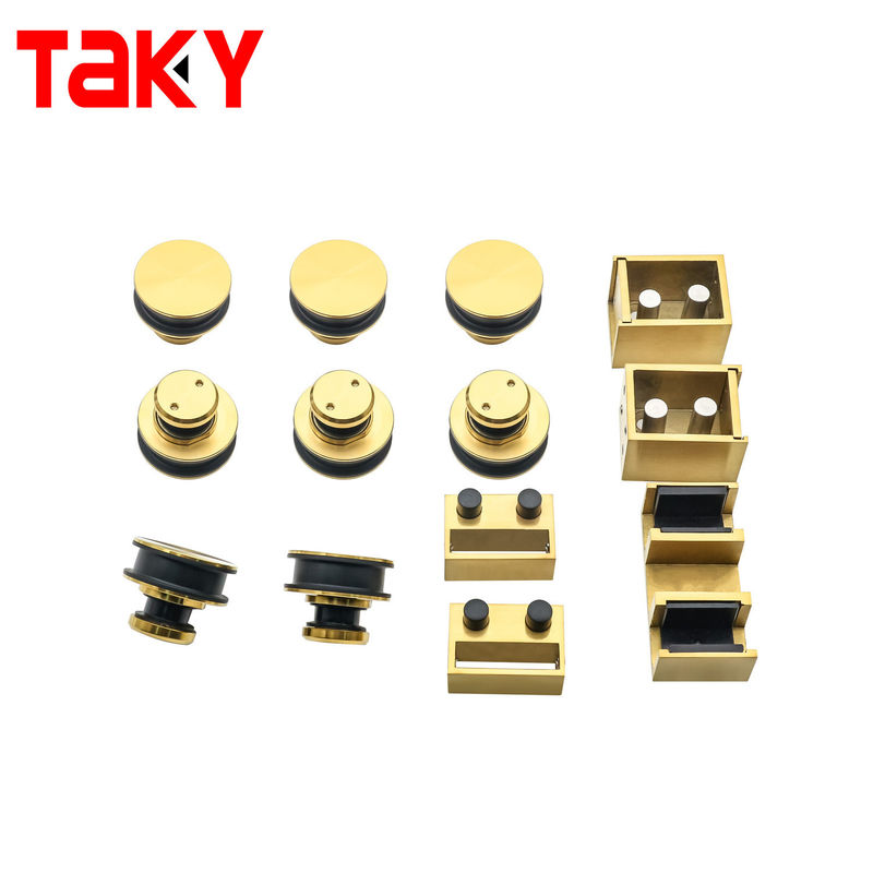 Arredate il vostro bagno con armature per porte scorrevoli senza cornice di colore oro