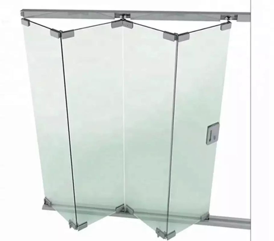 Fabbricazione di vetro in lega di zinco Sliding Folding Frameless Glass Systems Interior Bifold Door