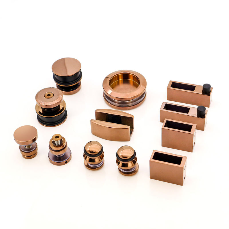 Porta doccia di vetro singolo in acciaio inossidabile 304 porta scorrevole di fienile kit hardware in finitura dorata