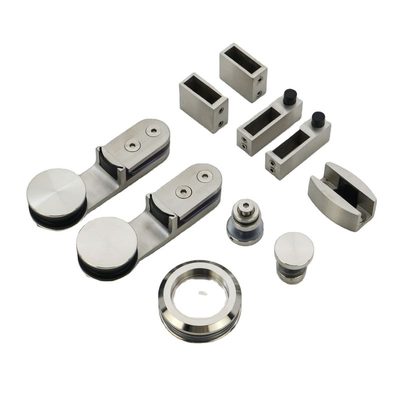 Hardware di porta scorrevole senza telaio di vetro in design minimalista con spessore di 10 mm