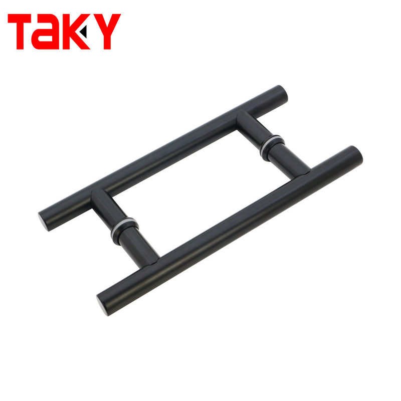 0.5mm Spessore Matt Nero Interni Manicelle di porta in vetro per ufficio Bagno camera doccia