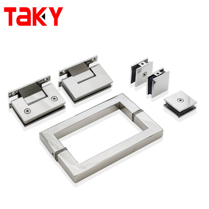 Stainless Steel 90 gradi Inghiottitura di vetro doccia porta doccia ottone Pivot Inghiottitura per il bagno Inghiottiture schermo di vetro