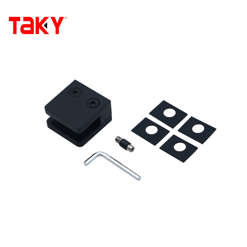 Morsetto in acciaio inox quadrato per vetro, prodotto dal fabbricante, 0 gradi