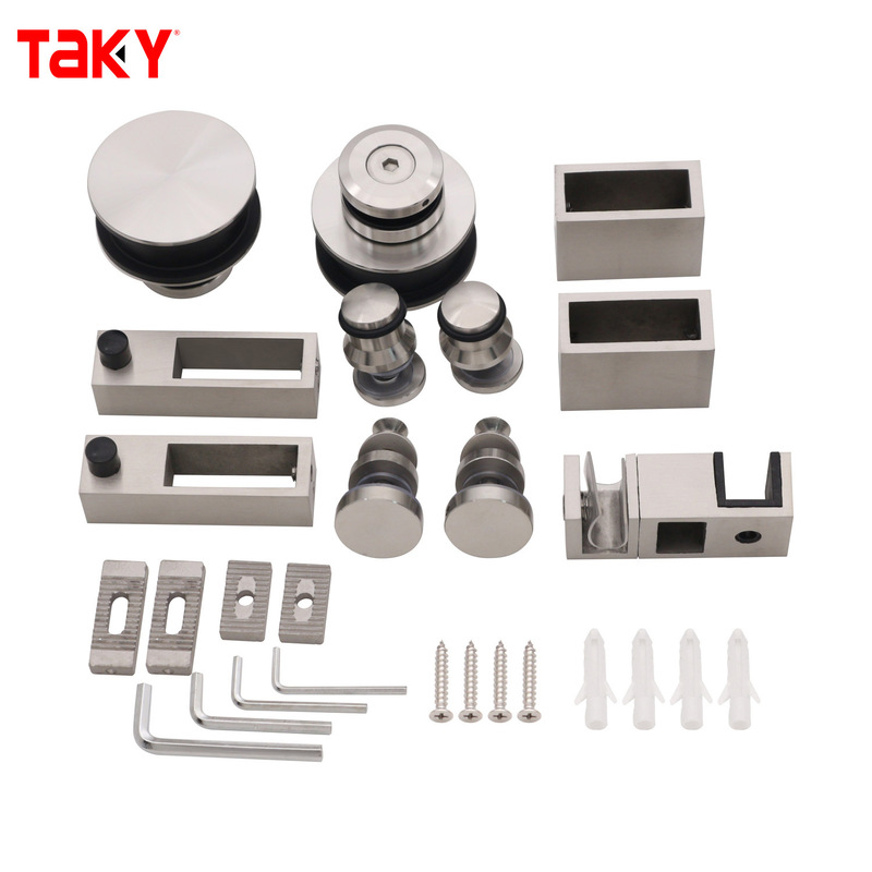 Accessori per camere doccia senza cornice di vendita calda Kit di sistema a porte scorrevoli in vetro scorrevole