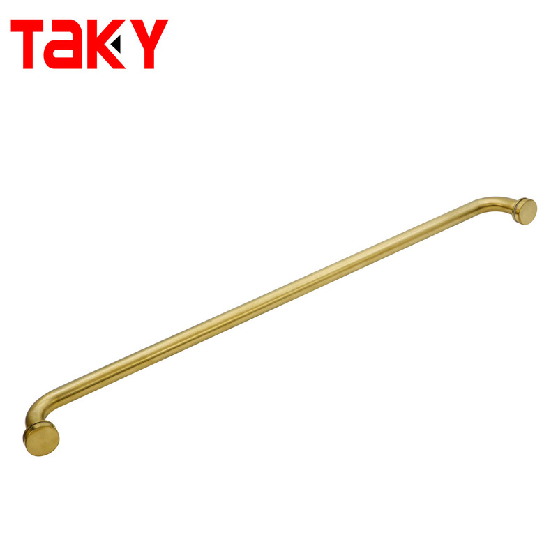 Maniglia per porta in vetro per doccia in acciaio inossidabile su un lato in oro di nuovo stile