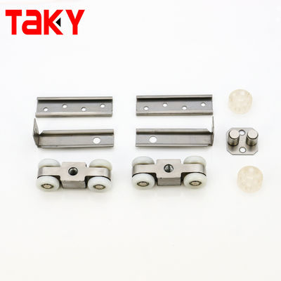 Prezzo buono Doppio chiusura morbida 8 ruote porta scorrevole puleggia per silenzioso e liscio guardaroba scorrevole in linea