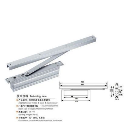 Prezzo buono Moderno design alberghiero 85 kg Fuoco Rated Due velocità regolabile idraulica nascosto molla di legno chiusura porta nascosta in linea