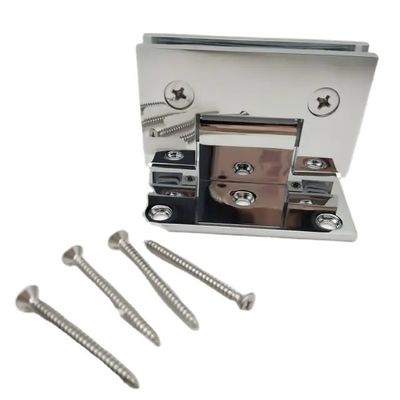 Prezzo buono Confezione in ottone massello di vetro per bagno Clamp porta di vetro Bagno per camera da doccia Cerniera per vetro fisso da 10-12 mm in linea